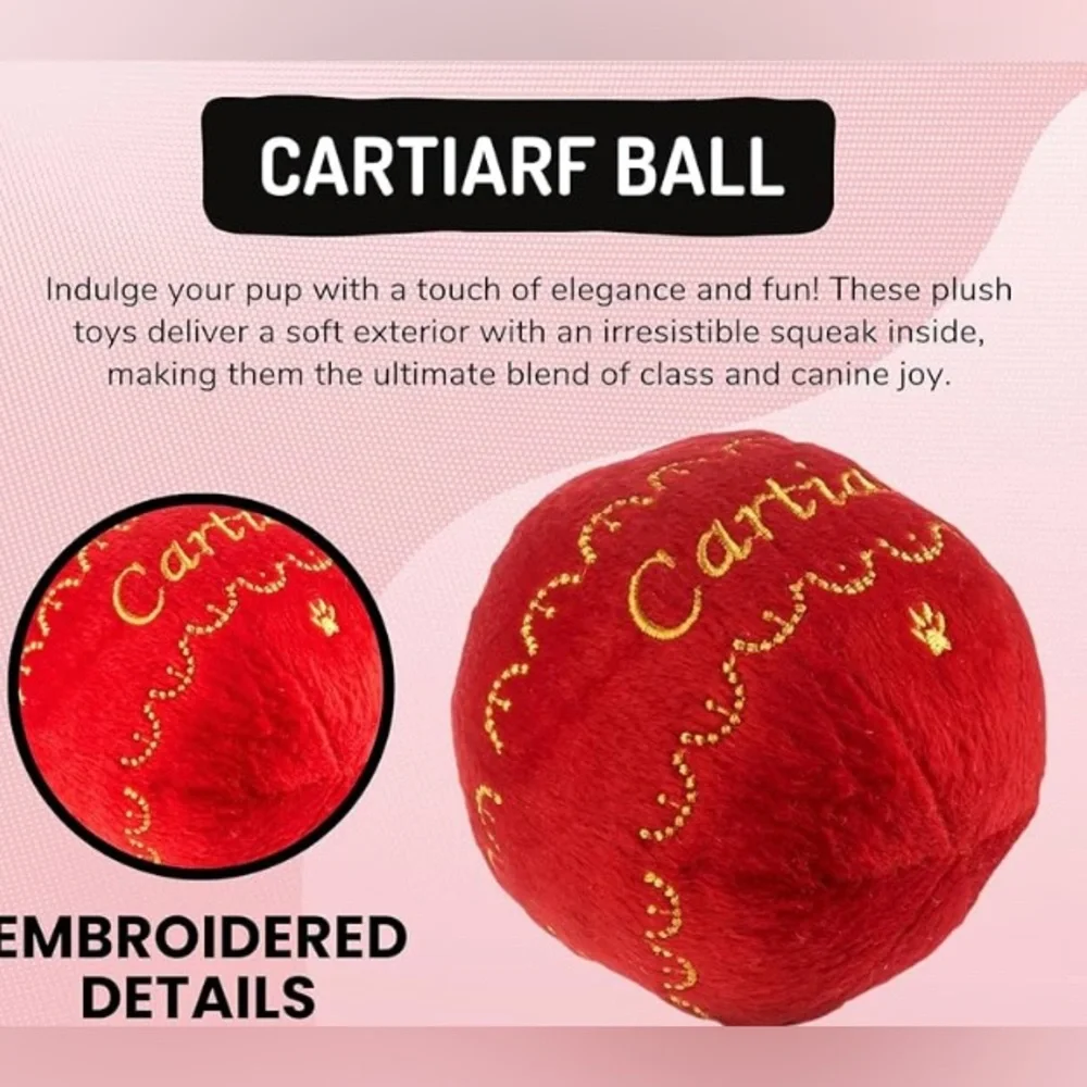 Luxurious Plush Dog Ball